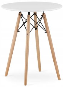 Jedálenský stôl TODI biely 60 cm s dvoma stoličkami OSAKA čierne