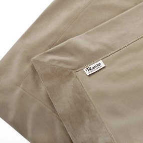 Biante Zamatový prehoz/behúň na posteľ Velvet Prémium SVP-030 Sivobéžový Na mieru