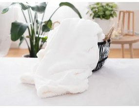 Baránková deka mikroplyš 150 × 200 cm – Laura biela