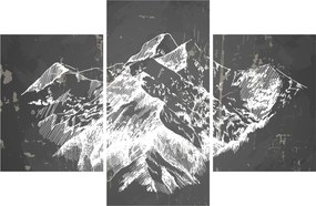 Obraz - Ilustrácie hôr (90x60 cm)