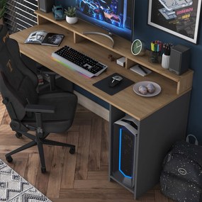 Psací stůl Kalipo 160 cm ořech/antracit