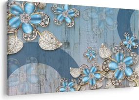 Obraz - Modré kvety (90x60 cm)
