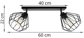Bodové svietidlo Nuvola, 2x drôtené tienidlo (výber z 3 farieb), (možnosť polohovania)