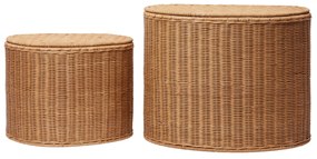 Ferm Living Úložný kôš s vekom Willora Braided Menší