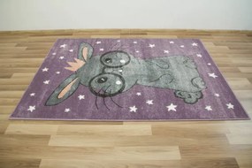 Detský koberec Lima 9377C fialový / sivý