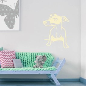 Veselá Stena Samolepka Pes Jack Russell Terrier Farba: béžová, Veľkosť: 40 x 30 cm