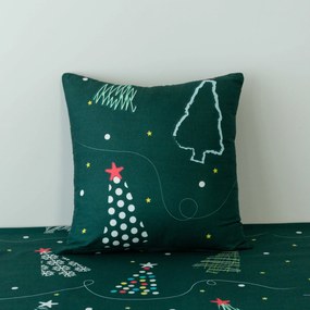 Povlak na vankúš z mikrovlákna CHRISTMAS DRIFT 45x45 cm, zelený