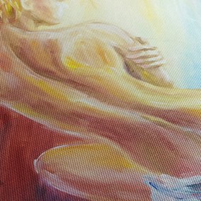 Obraz odpočívajúce ženy, olejomaľba (150x105 cm)