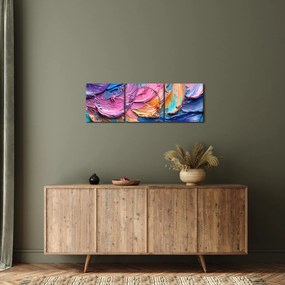 Obraz - Olejomaľba (s hodinami) (90x30 cm)