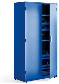 Dielenská skriňa na náradie Supply s el. zámkom, 1900x1020x500 mm, modrá