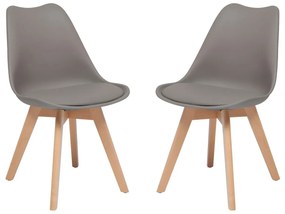 Sada dvoch moderných stoličiek Jazz, Farby:: prírodná / šedá