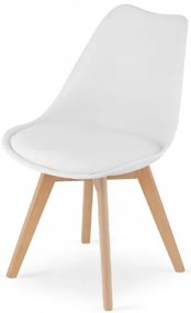 Jedálenská zostava TODI 60cm okrúhly stolový set biely+ 2 stoličky MARK biele