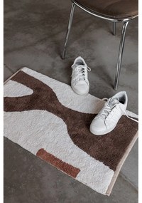 Bielo-hnedý prateľný bavlnený koberec 50x80 cm Figura – Mette Ditmer Denmark