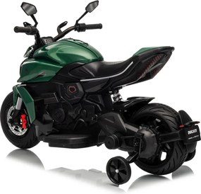 Detská elektrická motorka Ducati Diavel x Bentley Green