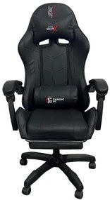 JAKS Herná stolička čierna eko koža FG02