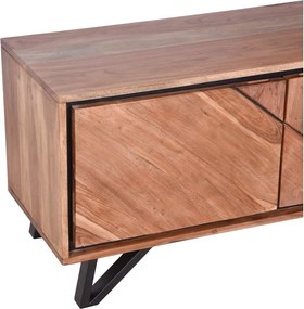 TV stolík z masívu akácie v prírodnej farbe 150x51x40 cm Ambala – Interia Home &amp; Living