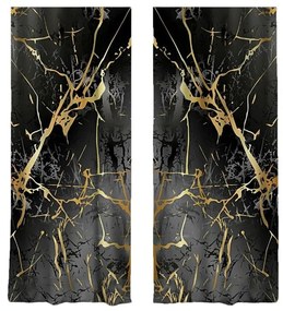 Závesy v čierno-zlatej farbe v súprave 2 ks 140x260 cm – Mila Home