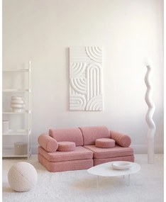 Ružová detská pohovka z textílie buklé 132 cm Settee – Wigiwama