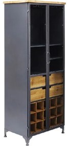 Refugio vitrína na víno hnedá/čierna