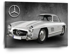 Sablio Obraz Mercedes-Benz 300 SL Sivé pozadie - 90x60 cm