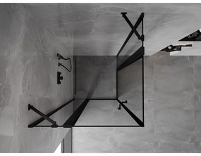 Mexen, Mexen Mist Duo výklopný sprchový kút 70 x 70 cm, čierny rám - 8A4-070L-070P-70-70