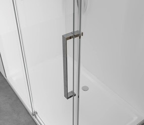 Cerano Lantono, sprchovací kút s posuvnými dverami 110(dvere) x 70(stena) x 195 cm, 8mm číre sklo, chrómový profil, CER-CER-432160