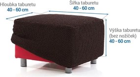 Super strečové poťahy NIAGARA čokoládová taburetka (40 - 60 cm)