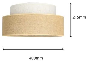 Stropné svietidlo BOHO 1xE27/60W/230V pr. 40 cm krémová/béžová