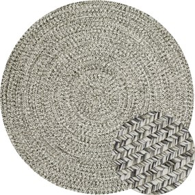 Hanse Home, Kusový koberec Braided 105552 Melange kruh – na von aj na doma, 200x200 (priemer) kruh, béžová, chodba / predsieň