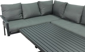 CH Rohová súprava hliníkového nábytku - sivá