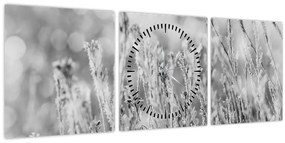 Obraz - Chladná zima (s hodinami) (90x30 cm)