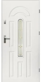 Vchodové dvere Wenus oceľové 80 Ľ biele