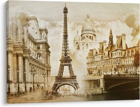 Obraz - Parížske pamiatky (70x50 cm)