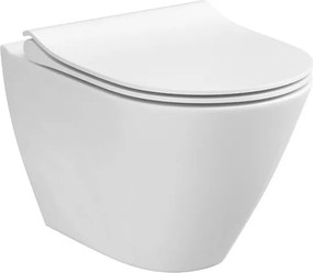 Závesné WC + WC sedátko CITY OVAL + tlačidlo SIGMA + podomietkový modul + podložka