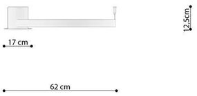 Stropné LED svietidlo Rio 55, 1x LED 30w, 3000k, w