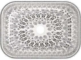 Mexen Rita, umývadlo na dosku 455x325x135 mm, biela-čierny vzor, 21084586