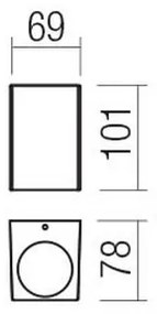 Redo 90527 - LED Vonkajšie nástenné svietidlo BRIO LED/6W/230V 3000K IP54 antracit