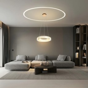 Toolight Toolight, LED závesné osvetlenie 40cm, 24W, 4000K, MS001-CP, ružové zlato, OSW-09610