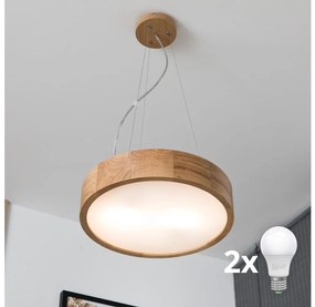Brilagi - LED Luster na lanku CARVALHO 2xE27/60W/230V dub pr. 37 cm