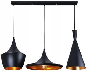 Dekorstudio Retro stropná lampa Costa CP čierny set