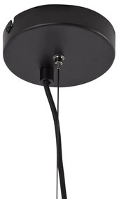 Moderný luster čierny s dymovým sklom 9-svetiel - Laura