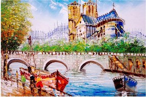 Obraz - Olejomaľba mesta (90x60 cm)
