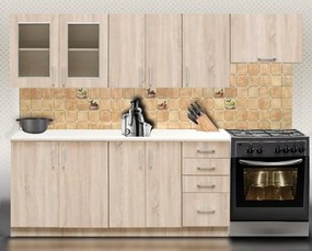 Kuchynská zostava ELIZA, dub sonoma.