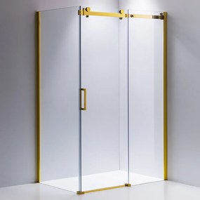 BPS-koupelny Obdĺžnikový sprchový kút HYD-OK203C 120x80 zlatý/transparent - bez vaničky
