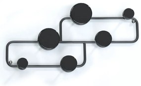 Čierny nástenný vešiak Anya – Tomasucci