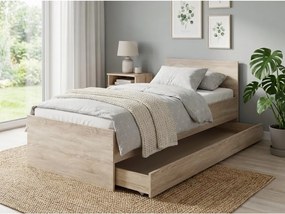 Úložný box pod posteľ ELISA 200 cm, dub sonoma