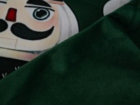 Vianočná obliečka na vankúš NUTCRACKER 45x45 cm, zelená