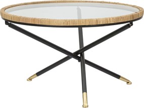 Konferenční stolek Saint Barth 80 cm hnědo-černý