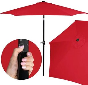 Záhradný slnečník 250 cm SPRINGOS GU0032 - červená