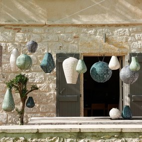 SOLÁRNY LAMPÁŠ ROUND 28,9X30 CM MODRÁ